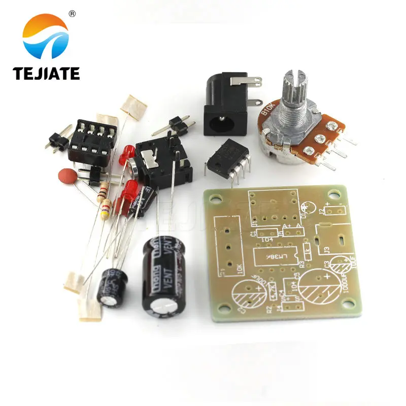 LM386 MINI Amplifier Board DIY Kit 3V-12V Power Amplifier Suit Electronic Fun Kits Beyond TDA2030 TEJIATE