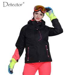 Detector de chaqueta de esquí para mujer, ropa impermeable a prueba de viento, abrigo de Snowboard, invierno al aire libre