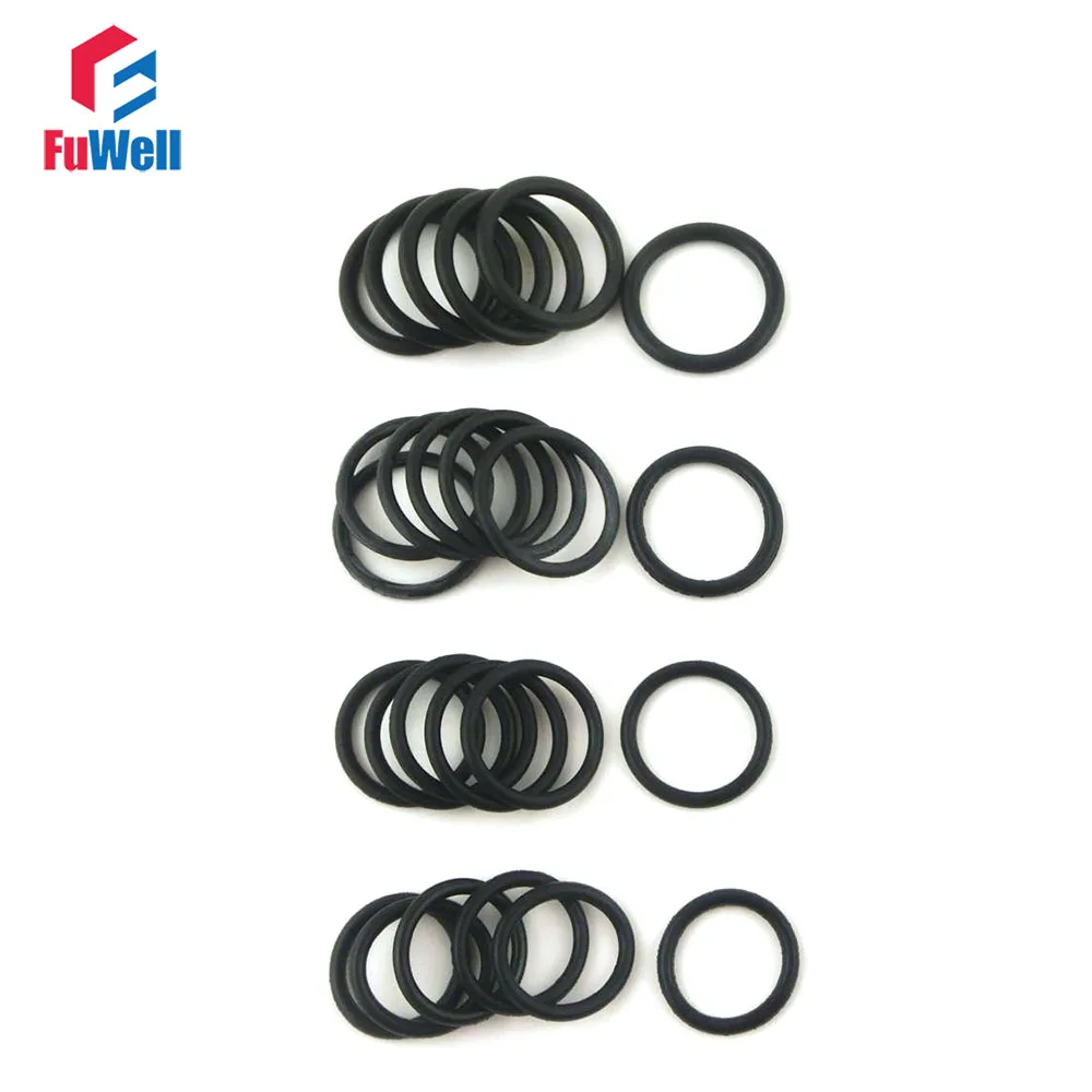 100pcs 4mm Thickness Black Nitrile Rubber O Rings Seals Grommets 27/28/29/30/31/32/33/34/35/36mm OD NBR O-rings Gasket Washer