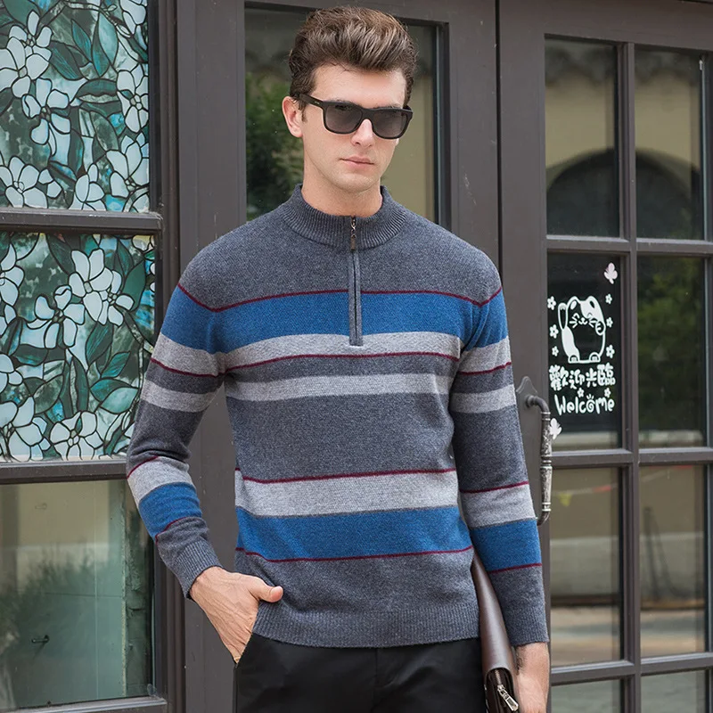 2019 Men Sweaters Casual O-Neck Slim wool Knit Quality Men Sweater Pullovers Male Top Hombre Camisa Masculina