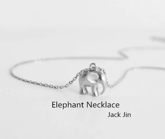 New Trendy Gold And Silver Personalized Elephant Necklace Hunger Games Elephant Pendant Necklace Women Best Friend