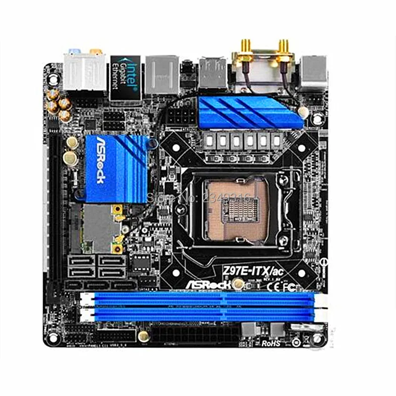 MINI-ITX ITX HTPC Used original slot LGA1150 Z97i Z97E motherboard for ASRock Z97E-ITX/ac desktop board USB3.0 SATA3 DDR3