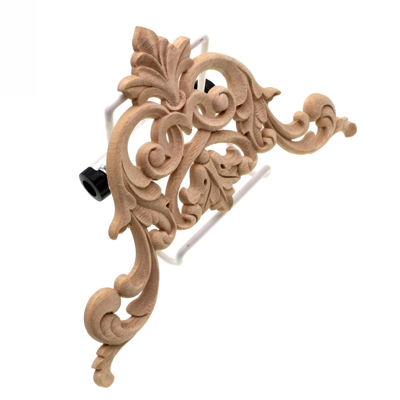 RUNBAZEF The Woodcarving Flower Patch Are European Style Wooden Furniture Door Decals Background Decoration Floral Applique Bed