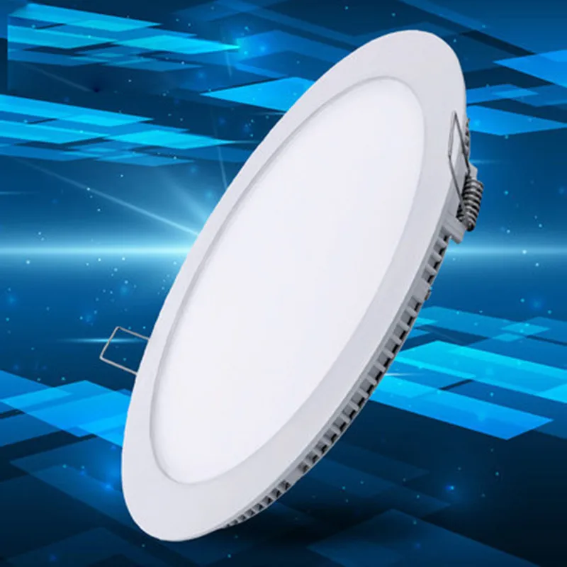 

1X Ultra Thin Led Panel Downlight 3w 6w 9w 12w 15w 18w LED Round Ceiling Light Built-in AC85-265V LED Panel Light SMD2835