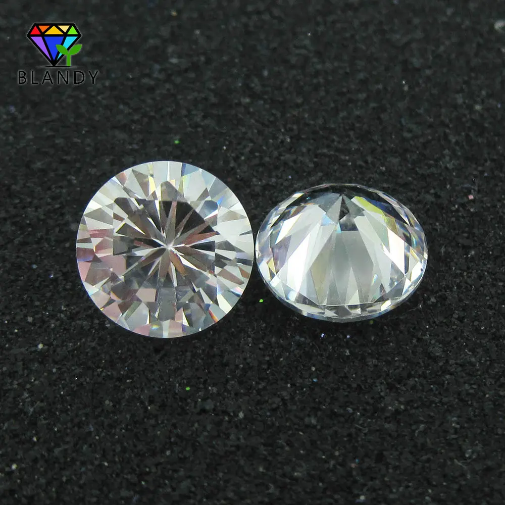 Hot Sale 1000pcs 0.8~2.5mm Loose Zircon Stone AAA Quality Round Machine Cut White Cubic Zirconia CZ Synthetic Gems For Jewelry