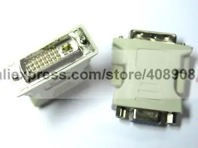 6 Pcs 24 5 Male DVI Dual Link to Female VGA Connector