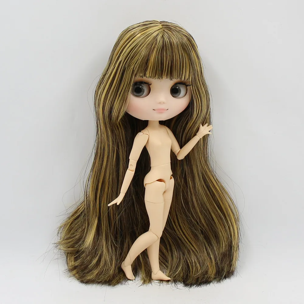 DBS-boneca nua personalizada para Blyth, 20cm, corpo e rosto, cores diferentes, cabelo colorido e gesto de mão como presente, ICY, 1, 8