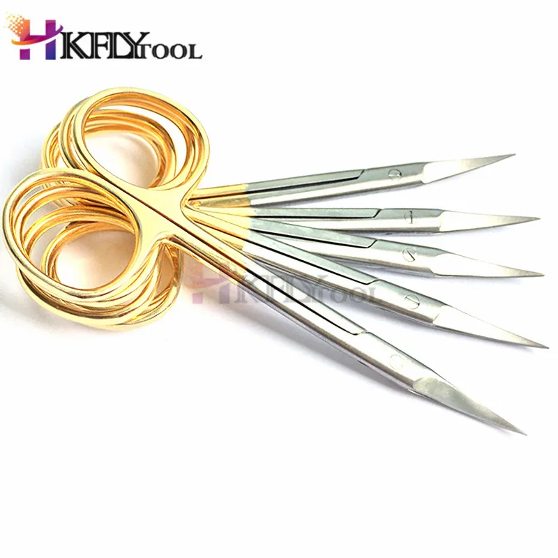 High Quality 9.5CM bend head Ordinary medical surgical eye scissors beauty scissors cut tissue scissors