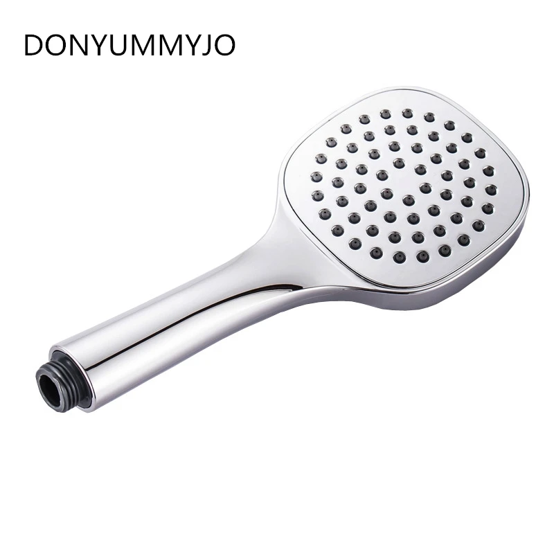 1pc Square Plastic Chrome-plated Oxygen-containing Water-saving Pressurized Single-function Shower Head