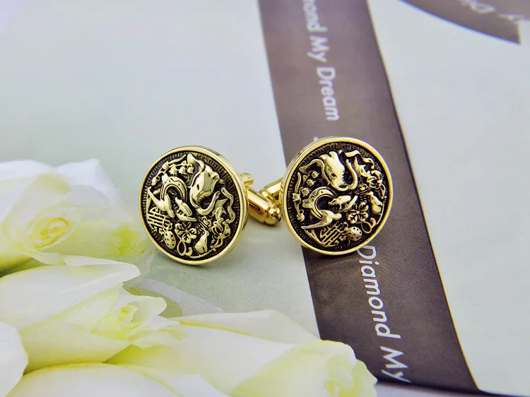 SPARTA Totem Plated with Gold cufflinks men's Cuff Links + Free Shipping !!!