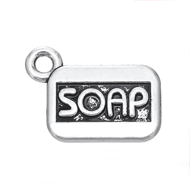 

RAINXTAR Double Side Vintage Alloy Soap Message Charms 16*20mm 50pcs AAC555