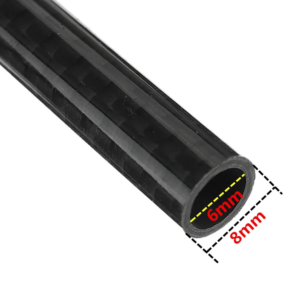 Imagem -05 - Dwz Peças od mm id mm Comprimento 500 mm 3k Rolo Envolvido Tubo de Fibra Carbono