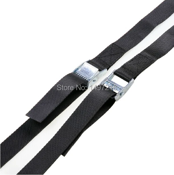 2pcs 3.8cm *550cm Metal cargo lashing strap Luggage Cargo Lashing Buckle Tie-Down Belt Car Cargo Strap Strong Ratchet Belt