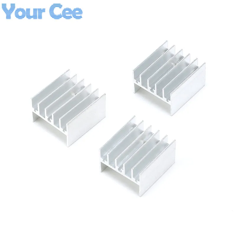 10pcs Aluminum Alloy Heatsink Radiator Heat Sink Cooling Silver for LED Electronic Heat Dissipation