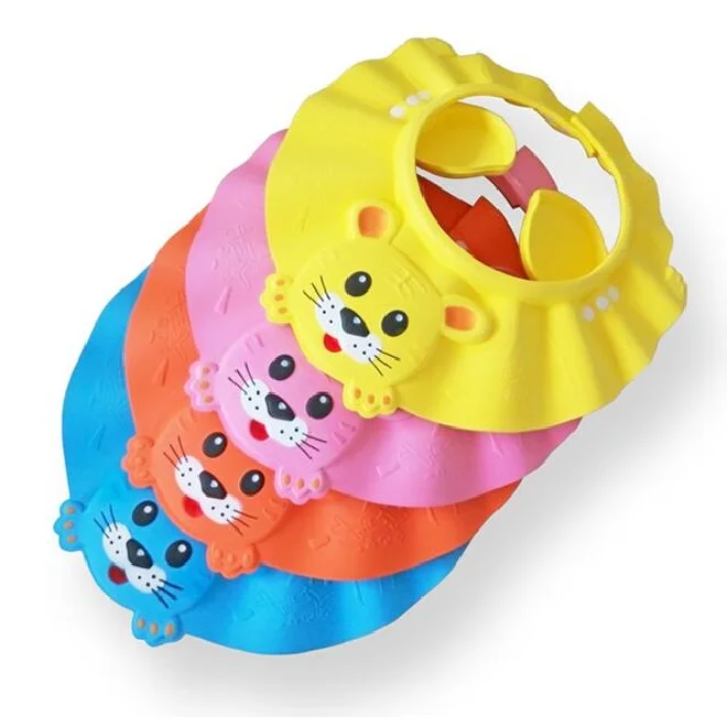 

Safe Shampoo baby Shower Cap Bathing Bath Protect Soft Cap Hat For Baby Children Kids Gorro de ducha Tonsee ss1833