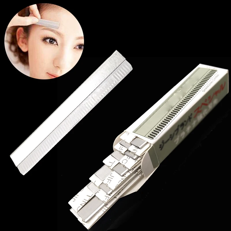 10pcs Eyebrow Razor Eyebrow Trimmer Makeup Knife Scraping Finishing Sharp Stainless Steel Blade  Makeup Tools