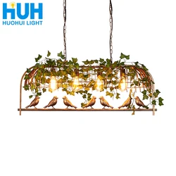 Vintage Bird Pendant Light Iron American Industrial LOFT Bar Cafe Personality E27 Decor Hanging Aisle Nordic Lamp birdcage lamp