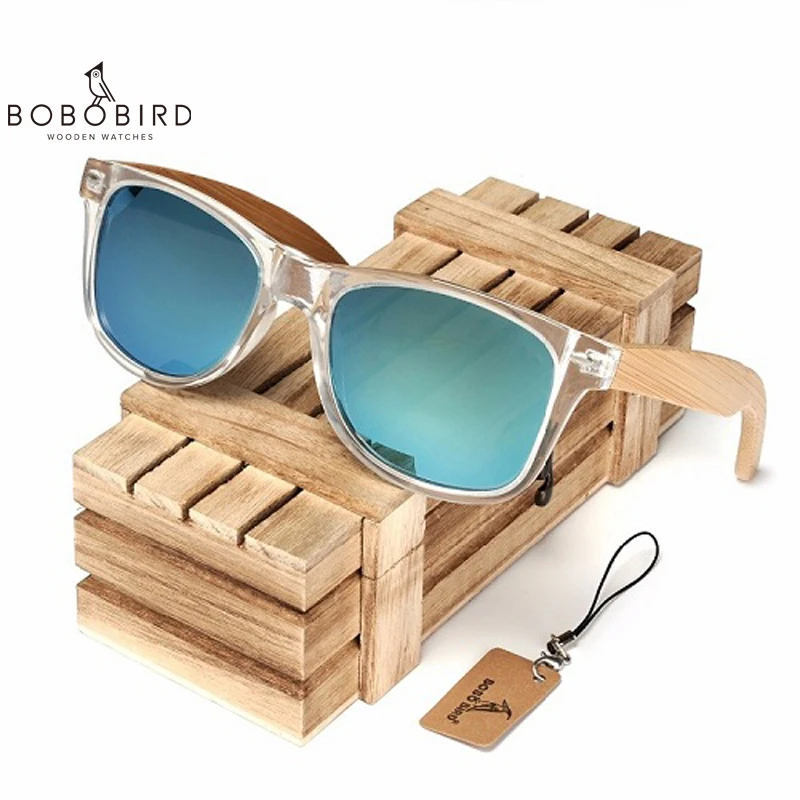 BOBO BIRD Handmade Wood Sun Glasses Retro Polarized Goggles UV400 sunglasses In Gift Box V-CG008