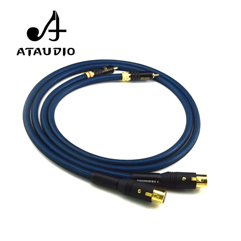 ATAUDIO Hifi XLR Female to RCA Male Cable  G5 Silver-Plated 2 RCA to 2 XLR Cable