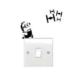 2 pcs/lot Creative Light Switch Stickers - Tie Fighter Vinyl Wall Art Decal Sticker