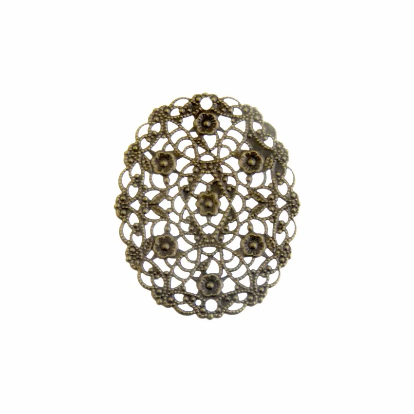 Free shipping 10PCS Antique Bronze Color Metal Filigree Wraps Connectors Crafts Gift Decoration DIY Jewelry Findings