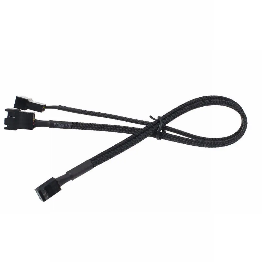 10 Stücke 3Pin PWM Zu Dual PWM Computergehäuselüfter Power Ärmeln Y-Splitter Adapter Kabel Draht 11,81 Zoll