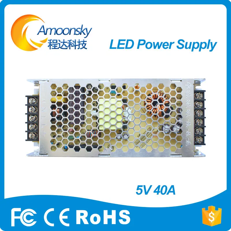 

ChuangLian Led Display Power Supply 5V 40A 200-240V Driver for P5 P10 Led Module Panels