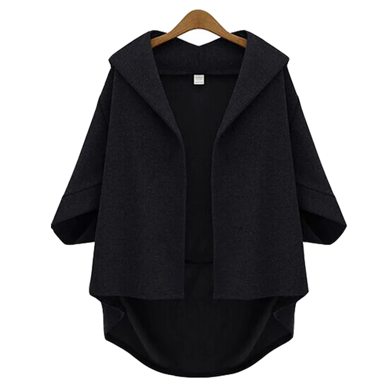 High -Quality Spring And Autumn Women 'S Cotton Lady Loose Hooded Coat Bat Sleeve Cardigan Coat Have Large Size