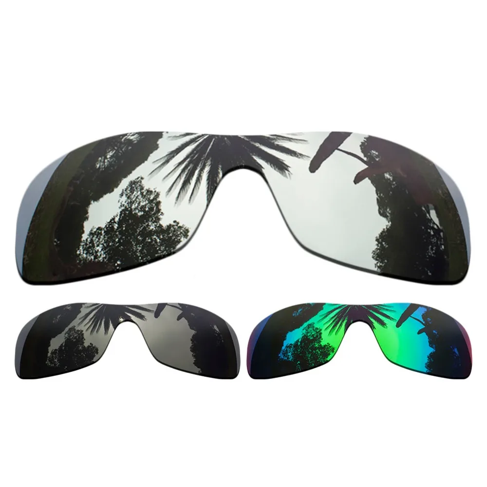 (Silver Mirrored+Black+Green Mirrored Coating) 3-Pieces Polarized Replacement Lenses for Antix Frame 100% UVA & UVB Protection