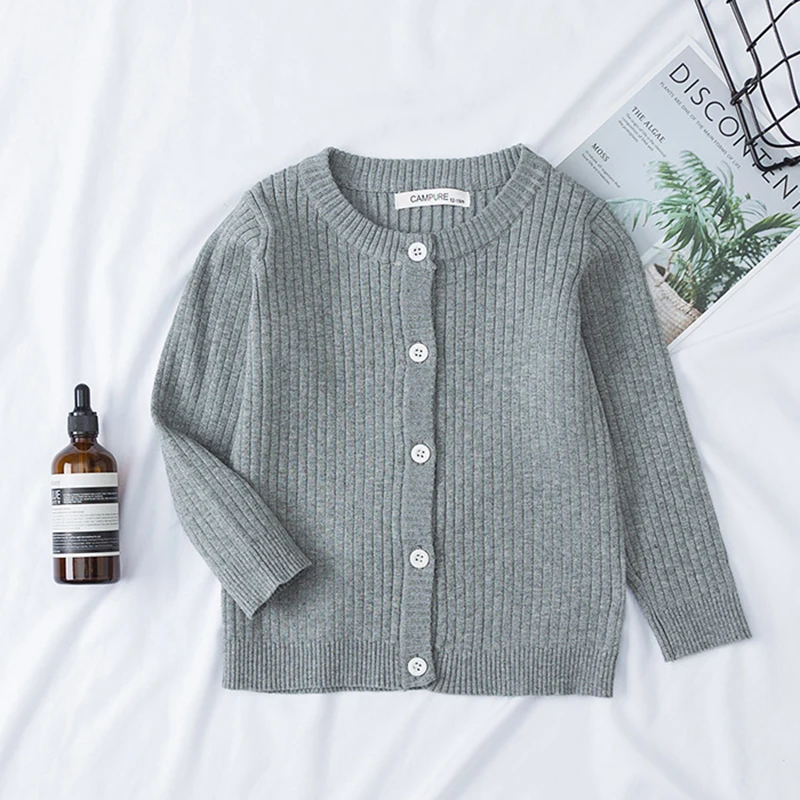 High Quality Girls Cardigan Baby Children Knitted Cardigan Sweater Boys Girls Candy Color Clothing Kids Spring Autumn Outer Wear