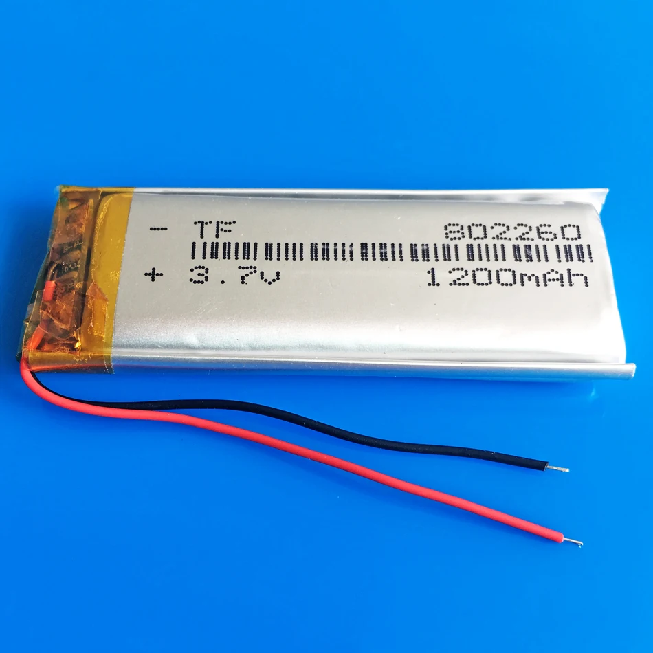 5 sztuk 3.7V 1200mAh Lipo polimerowy akumulator litowy 802260 dla MP3 nawigacja GPS DVD rejestrator zestaw słuchawkowy E-book Camera