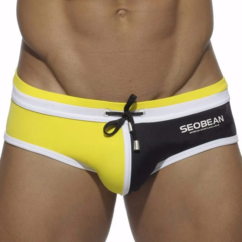 SEOBEAN Swim Briefs Men Swimming Trunk Sexy Shorts male Training nylon  swimwear