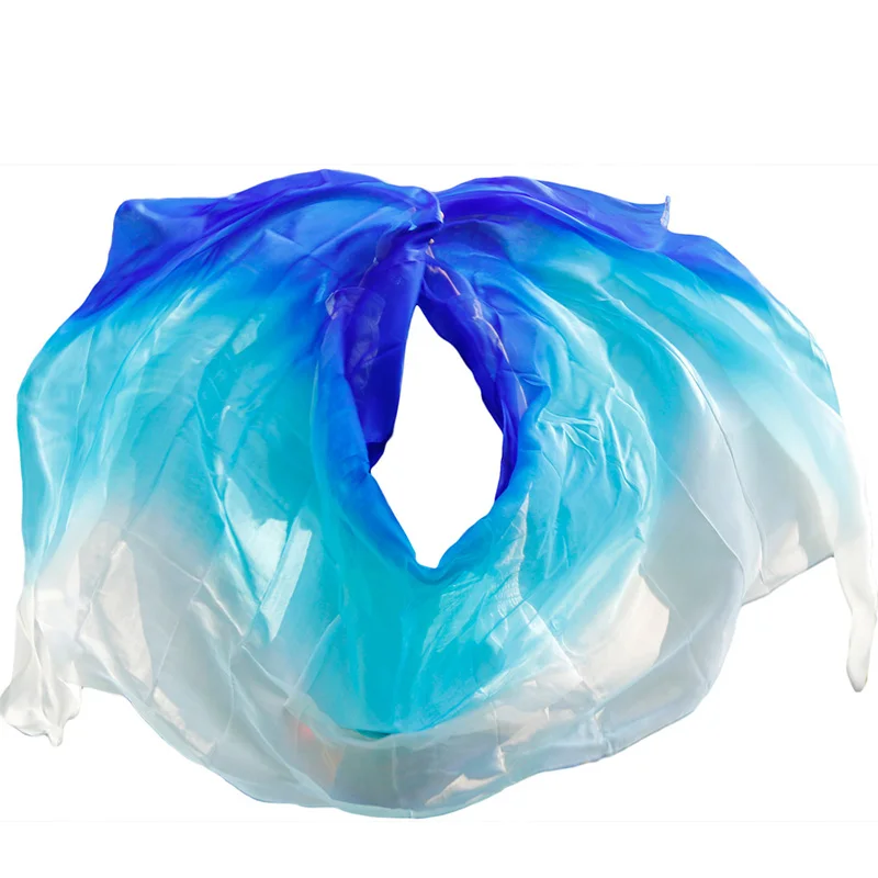 100% Silk Belly Dance Props Veil Women Children Dance Accessories Veil Hand Dyed Can Be Customized 200/250cm Belly Dance Veils