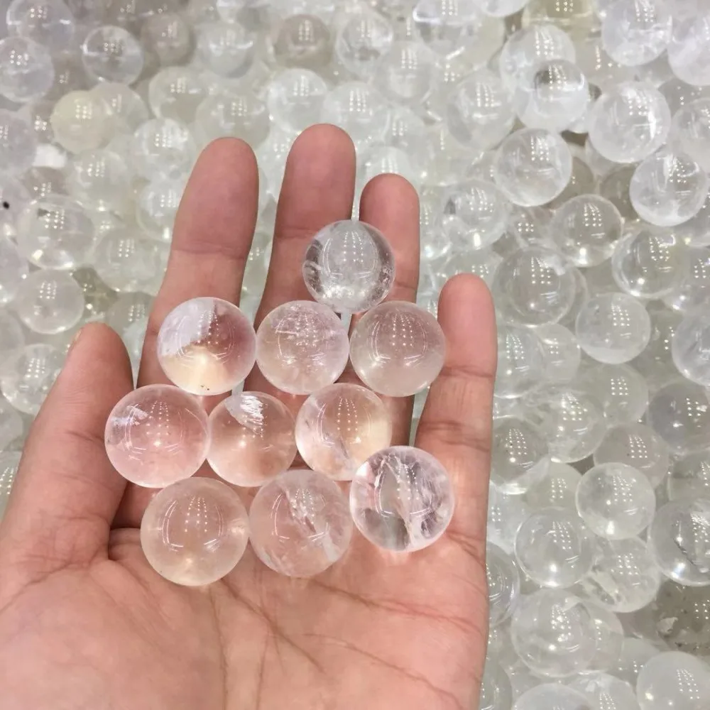 

40kg small size Natural clear rock quartz Crystal gemstone orb meditation reiki healing chakra crystal bead as gift for friend