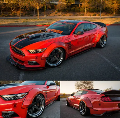 

FRP Fiber Glass Bodykits 4pcs Fit For 2015-2016 Mustang Trufiber LG267-T Front Fender Flare & LG267-S Rear Fender Flares