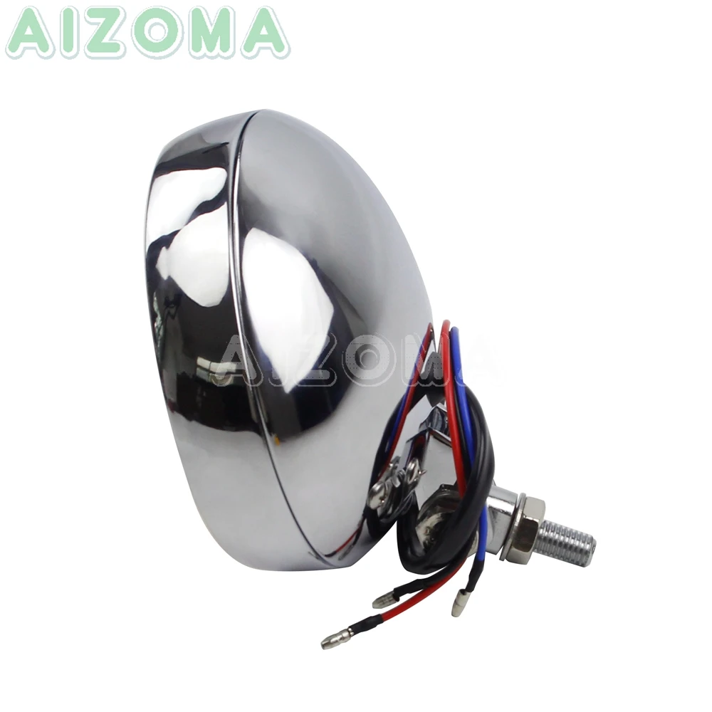 Yellow Cafe Racer Headlight 4.5 inch Motorcycle Universal Headlamp Head Lights Chrome for Harley Honda Yamaha SX650 CB250 XJ1500