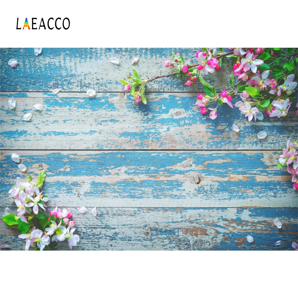 Laeacco الفينيل خلفية للتصوير لوح خشبي الزهور البتلة الحب طفل الحيوانات الأليفة دمية صورة المتصل صورة التصوير خلفية