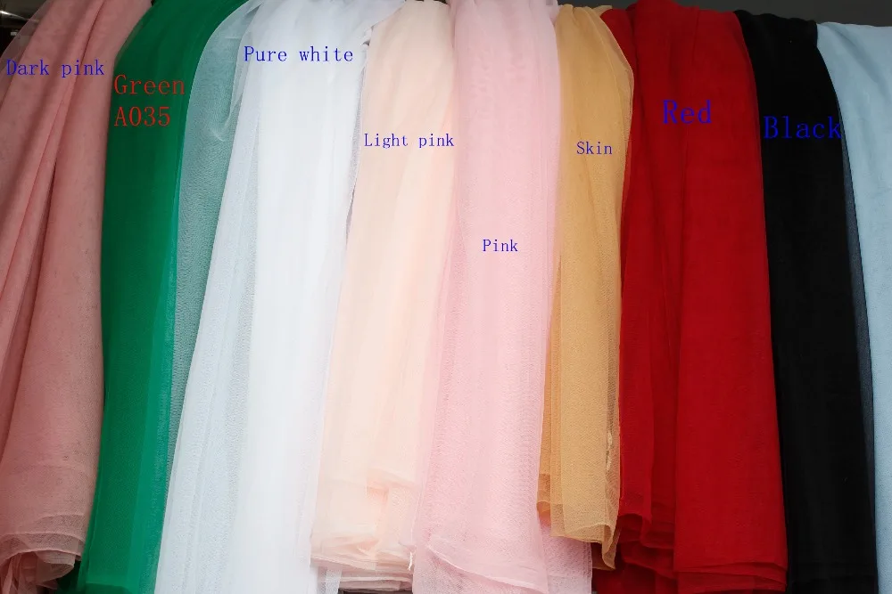 160CM width off white,skin,black, pink and  100 colors good quality tulle dress mesh lining /Bride veil 5 yards/lot