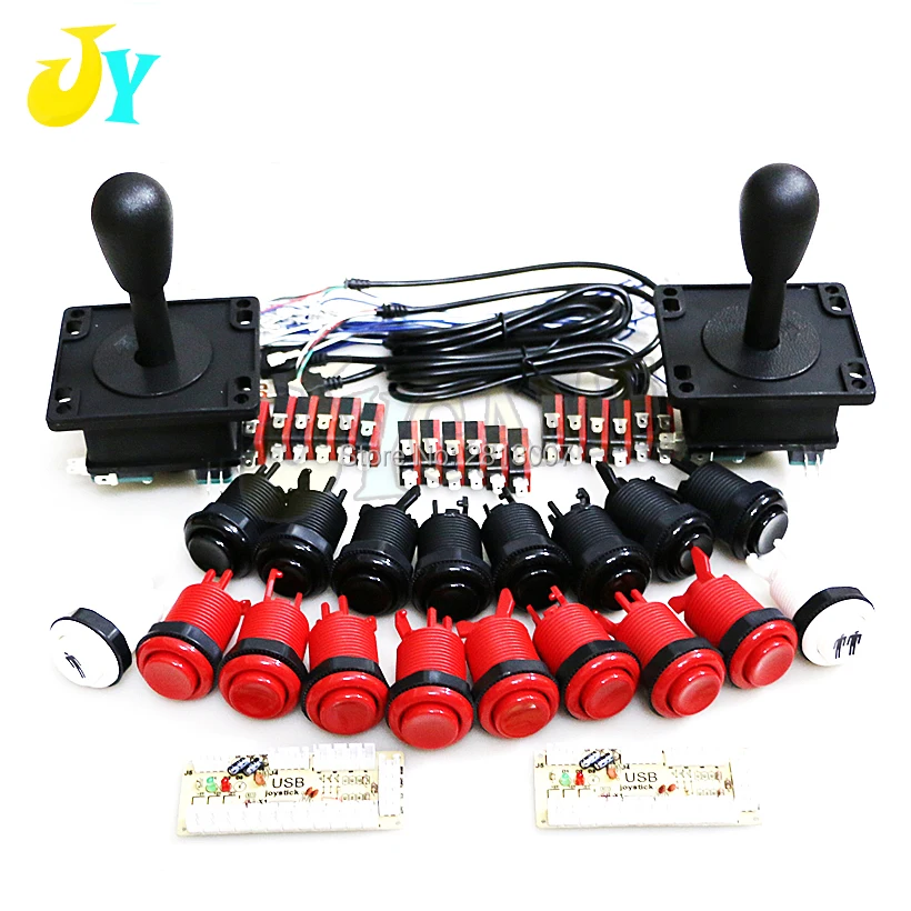 USB Game Control DIY Arcade Cabinet Kit Zero Delay USB Controller To PC Raspberry Pi Board  Joystick 4/8 way Push Buttons