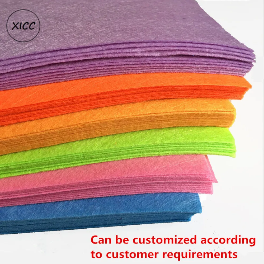 XICC 40pcs Non Woven Wool Felts Fabric of Home Decoration Pattern Bundle for Sewing Dolls Crafts 15x15cm Handmade DIY Felt 1mm