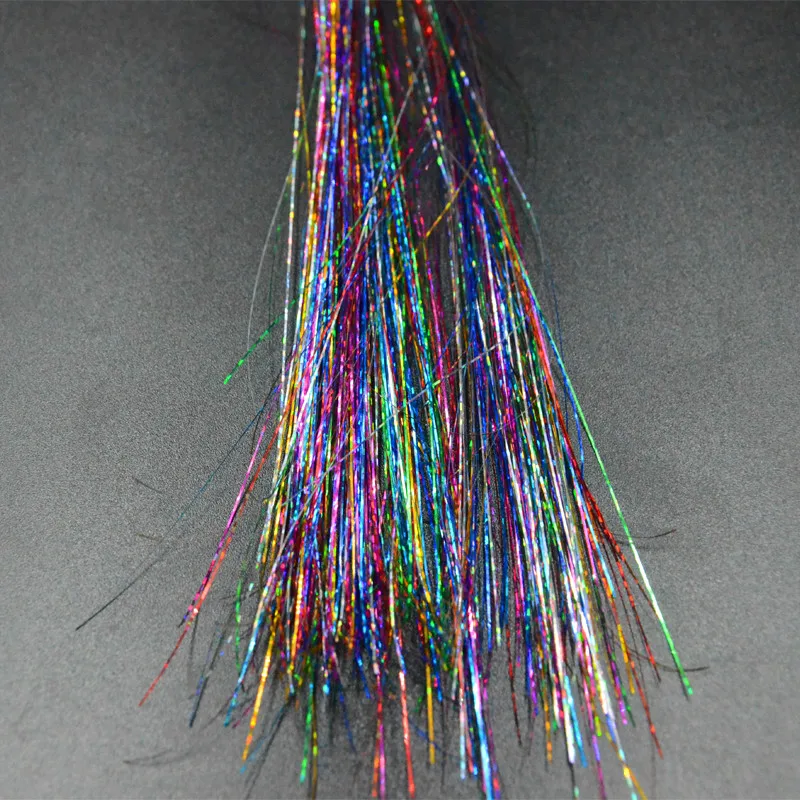 CONTEMPLATOR 3bags new rainbow Flashabou Tinsel fly fishing materials Glittering flash sparkle tinsel for wet flies streamers