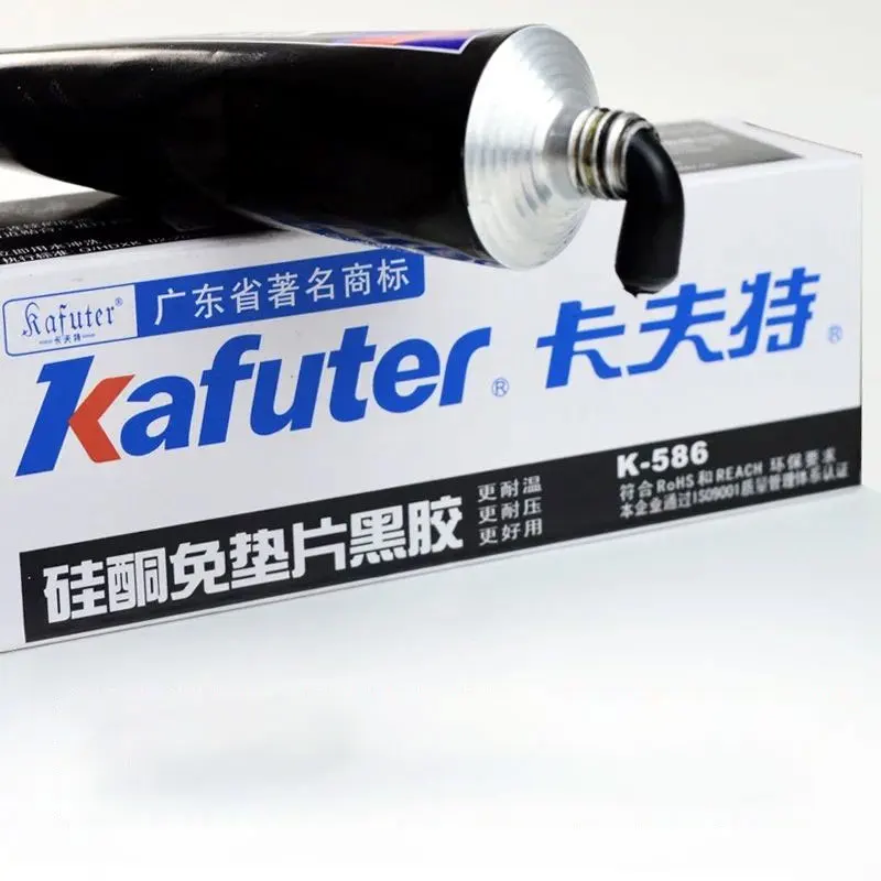 Kafuter high quality 55g K-586 black Waterproof Resistant to oil Resist high temperature sealant