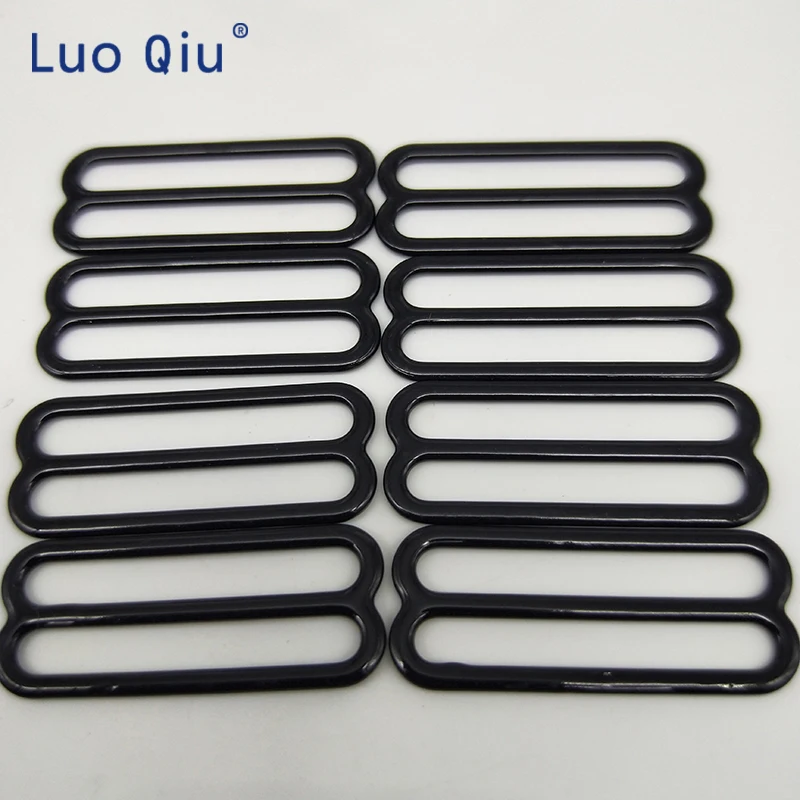 

Bra adjustable buckles black 8 Bra underwear Metal&plastic buckle Brassiere clasp nylon coated metal 30mm Luo Qiu 500 pcs/lot