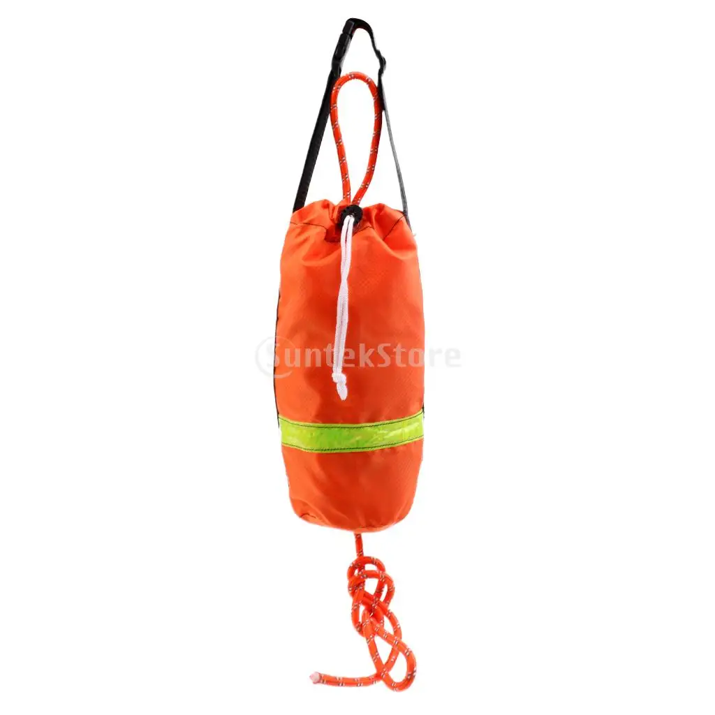 16/21/31m 8mm Reflective Water Floating Life Line Rescue Throw Rope Bag Kayaking Canoeing Boating Rafting Water Sports