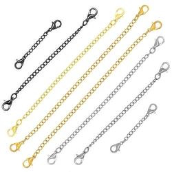 JOBulk-Extension de collier en acier inoxydable, bracelet arc-en-ciel, ster corrigé, prolongateur de structure, bricolage, bijoux exécutifs, 5 pièces