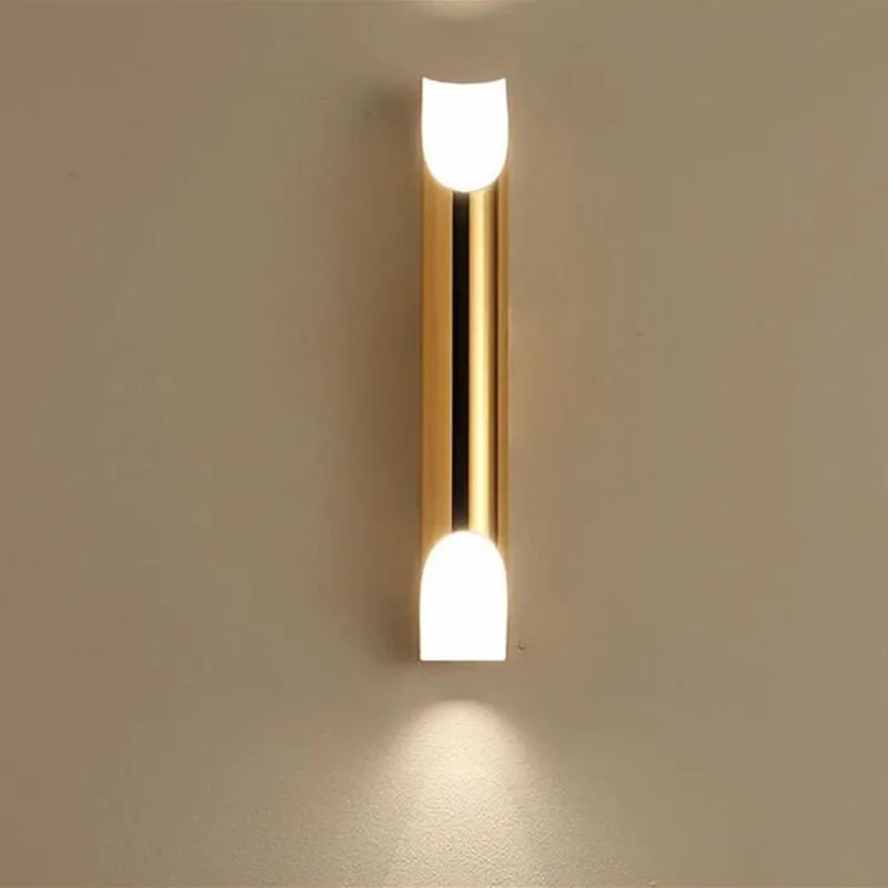 Nordic Post-modern Aluminum Wall Lamps Gold/White/Black Body Led Wall Light For Living room Bedroom Lamp Corridor Free Shipping