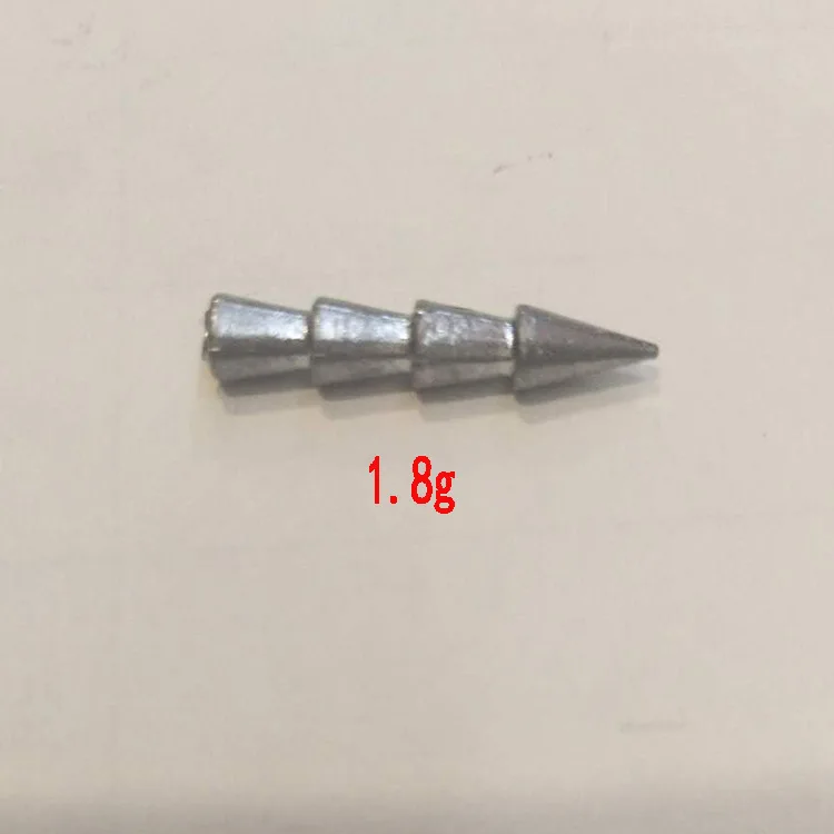 Angelzubehör: Bleieinsatz für Weichköder aus hochlegiertem Blei, Gewicht 0,5g/1g/1,5g/3,2g/4g, 10er-Pack – Detail 3
