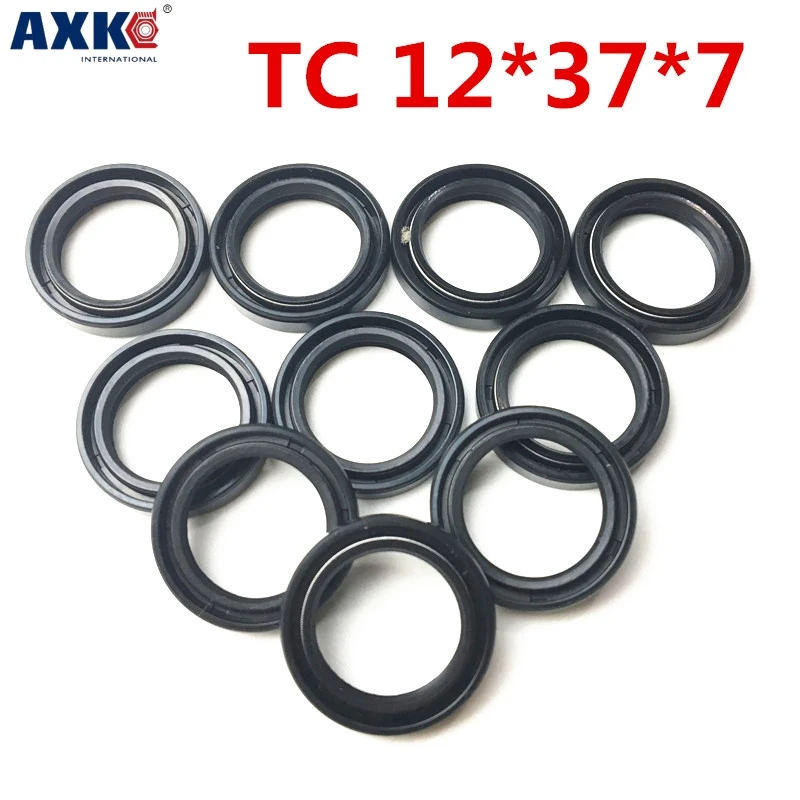 20pcs/NBR Shaft Oil Seal TC-12*37*7 Rubber Covered Double Lip With Garter Spring