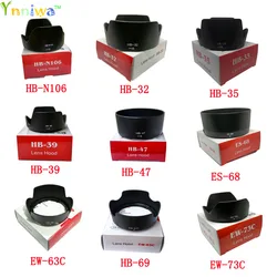 10pcs HB-N106 HB-32 HB-35 HB-39 HB-47 HB-69 ES-68 EW-63C EW-73C camera Lens Hood for nikon canon lens camera with package box