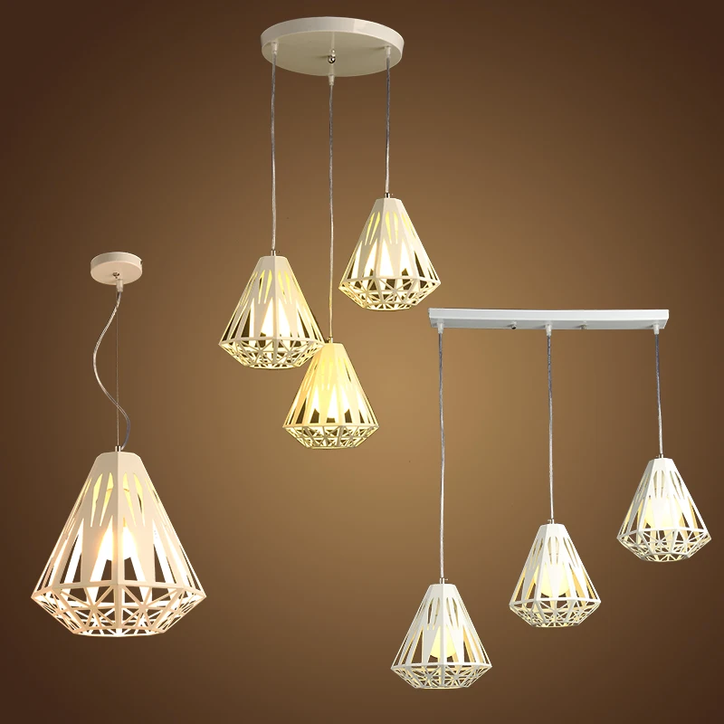 

Retro geometric diamonds pendants light iron living rooms restaurants bars lamps ZH GY183